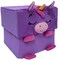 Happy Nappers: Adorable Storables - Unicorn - Purple & Pink - 8” Character Box & Surprise 8” Plush Toy w/ Weighted Paws, Square Storage Bin, Kids 1+